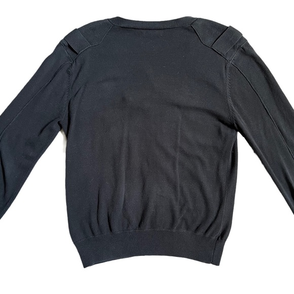 PROJEK RAW BLACK LONG SLEEVE V-NECK SWEATER WITH BUTTONS SIZE M - Picture 4 of 6